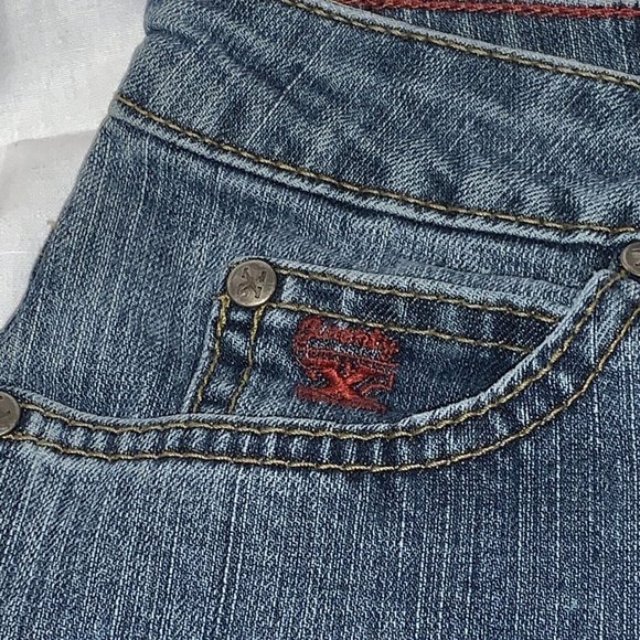 VF Jeanswear 20X Denim Blue Jean Size 9/10 x 32 Horse/Horseshoe On Back Pocket - Picture 9 of 15